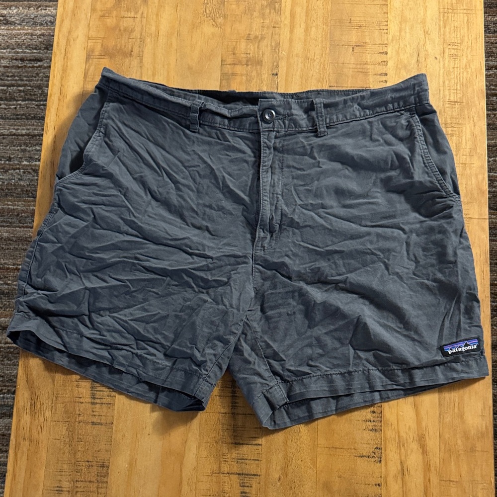 Patagonia Men's Charcoal Flat Front Shorts